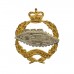 Royal Tank Regiment Officer's Dress Silvered & Gilt Collar Badge - Queen's Crown