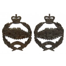 Pair of Royal Tank Regiment Officer's Service Dress Collar Badges
