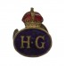 WW2 Home Guard (H.G.) Enamelled Lapel Badge - King's Crown