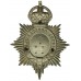 Bristol Constabulary White Metal Helmet Plate - King's Crown (E 37)