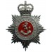 Kent Constabulary Enamelled Helmet Plate - Queen's Crown