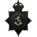 Kent Constabulary Black Helmet Plate - King's Crown