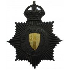 City of London Police Black Star Helmet Plate - King's Crown