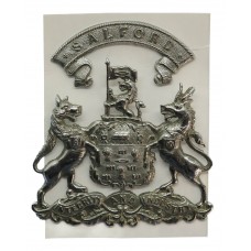 Salford City Police Coat of Arms Helmet Plate