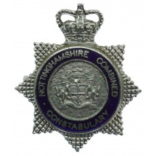 Nottinghamshire Combined Constabulary Senior Officer's Enamelled Cap Badge - Queen's Crown