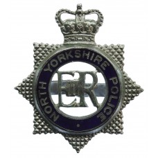 North Yorkshire Police Senior Officer's Enamelled Cap Badge - Queen's Crown