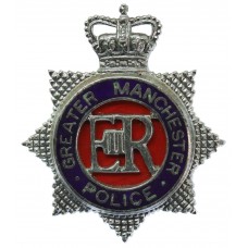 Greater Manchester Police Senior Officer's Enamelled Cap Badge - Queen's Crown