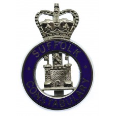 Suffolk Constabulary Enamelled Cap Badge - Queen's Crown