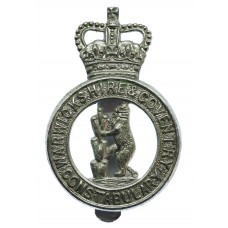 Warwickshire & Coventry Constabulary Cap Badge - Queen's Crow