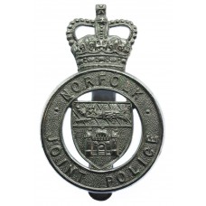 Norfolk Joint Police Cap Badge - Queen's Crown