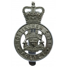 Nottingham City Police Cap Badge - Queen's Crown
