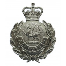 Glamorgan Constabulary Wreath Cap Badge - Queen's Crown