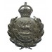 Glamorgan Constabulary Chrome Wreath Cap Badge - King's Crown