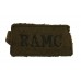 Royal Army Medical Corps (R.A.M.C.) Cloth Slip On Shoulder Title