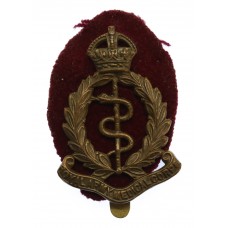 Royal Army Medical Corps (R.A.M.C.) Brass Cap Badge - King's Crown