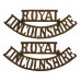 Pair of Royal Lincolnshire Regiment (ROYAL/LINCOLNSHIRE) Shoulder Titles