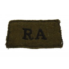 Royal Artillery (RA) Cloth Slip On Shoulder Title