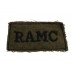 Royal Army Medical Corps (R.A.M.C.) Cloth Slip On Shoulder Title