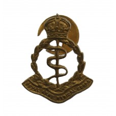 Royal Army Medical Corps (R.A.M.C.) Brass Lapel Badge - King's Crown