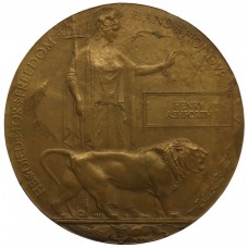 WW1 Memorial Plaque (Death Penny) - Pte. H. Ashforth, 10th Bn. La