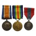WW1 British War Medal, Victory Medal and George VI Imperial Service Medal Group of Three - Pte. A. Mellor, South Lancashire Regiment