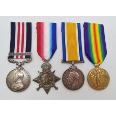 WW1 Military Medal & Bar, 1914-15 Star, British War Medal & Victory Medal Group - Cpl. J. Elson, 24th (2nd Sportsmans) Bn. Royal Fusiliers