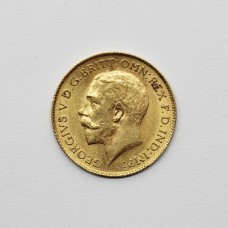 1914 George V 22ct Gold Half Sovereign Coin