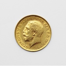 1913 George V 22ct Gold Half Sovereign Coin