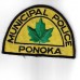 Canadian Ponoka Municipal Police Cloth Patch