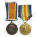 WW1 British War & Victory Medal Pair - Pte. B.S. Whyberd, Rifle Brigade & 4th London Regiment (Royal Fusiliers) - K.I.A.