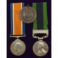 WW1 British War Medal & 1908 India General Service Medal (Clasp - Afghanistan N.W.F. 1919) - L.Cpl. A.T. Mansell, Somerset Light Infantry