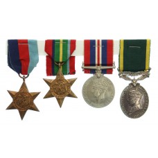 WW2 Japanese Prisoner of War Territorial Efficiency Medal Group of Four - Gnr. E.J. Price, 85th Anti-Tank Regt, Royal Artillery
