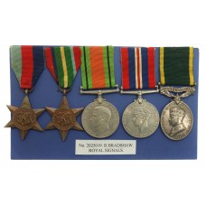 WW2 Japanese Prisoner of War Territorial Efficiency Medal Group of Five - Sigmn. R. Bradshaw, Royal Signals