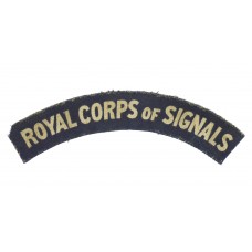 Royal Corps of Signals (ROYAL CORPS OF SIGNALS) WW2 Printed Shoulder Title