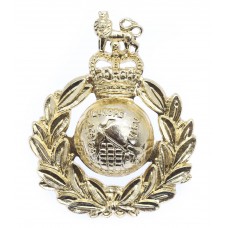 Royal Marines Anodised (Staybrite) Cap Badge - Queen's Crown