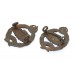 Pair of Royal Tank Regiment Officer's Service Dress Collar Badges - King's Crown