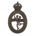 Royal Corps of Signals Officer's Service Dress Cap Badge - King's Crown