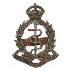 Royal Army Medical Corps (R.A.M.C.) Officer's Service Dress Cap Badge - King's Crown