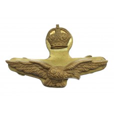 Royal Air Force (R.A.F.) Officer's Field Service Cap Badge - King's Crown