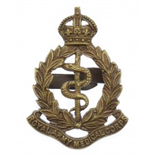 Royal Army Medical Corps (R.A.M.C.) Officer's Service Dress Cap Badge - King's Crown