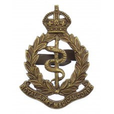 Royal Army Medical Corps (R.A.M.C.) Officer's Service Dress Cap Badge - King's Crown