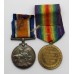 WW1 British War & Victory Medal Pair - Dvr. R. Darlington, Royal Artillery