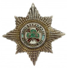 Irish Guards Officer's Silver Forage Cap Badge