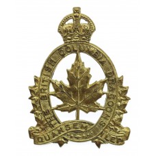 Canadian British Columbia Dragoons Cap Badge - King's Crown