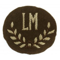 British Army Light Mortarman (LM) Cloth Proficiency Arm Badge
