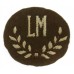 British Army Light Mortarman (LM) Cloth Proficiency Arm Badge
