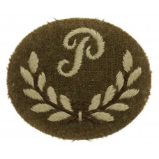 British Army Plotter (P) (Royal Artillery & ATS) Cloth Proficiency Arm Badge