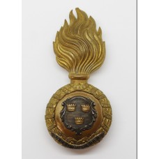 Royal Munster Fusiliers Officer's Silver & Gilt Fur Cap Grenade