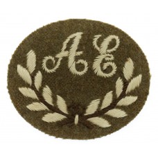 British Army Ammunition Examiner (A.E.) (Royal Army Ordnance Corps) Cloth Proficiency Arm Badge