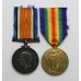 WW1 British War & Victory Medal Pair - Pte. G.H. Grunwell, Army Service Corps